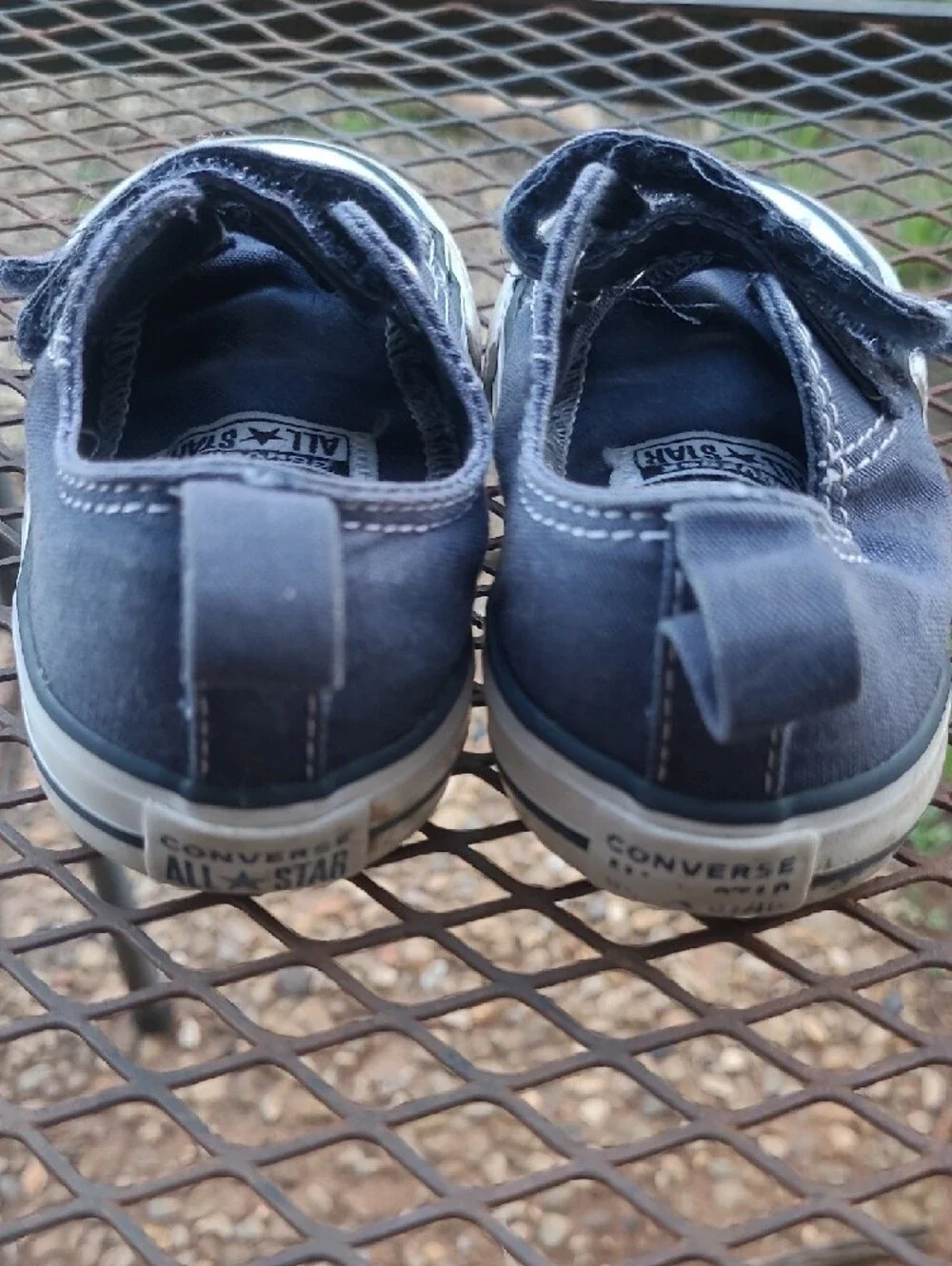 Converse Kids' Blue Canvas Double-Strap Sneakers Size 6